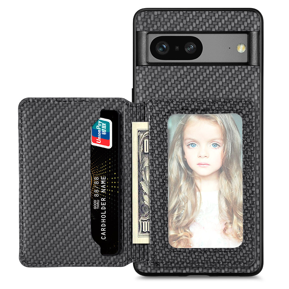 For Google Pixel 7a PU Leather Coated PC TPU Magnetic Phone Cover Carbon Fiber Texture Shockproof Anti-sratch Phone Case Wallet Kickstand For Google Pixel 7a PU Leather Coated PC TPU Magnetic Phone Cover Carbon Fiber Texture Shockproof Anti-sratch Phone Case Wallet Kickstand